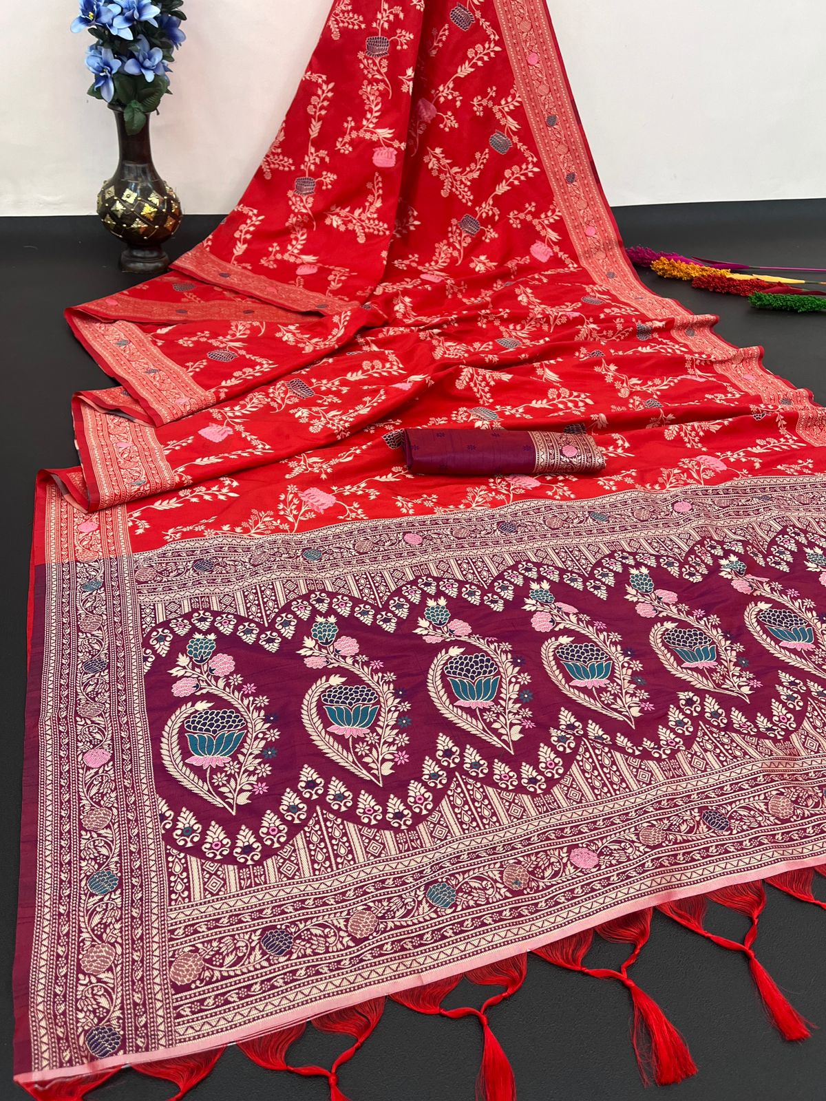 Dulhan By Aab Handloom Raw Silk Wedding Saree wholesale market in Surat with price